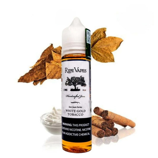 VCT RIPE VAPES نكهة فيب وايت قولد توباكو في سي تي من رايب فيبز