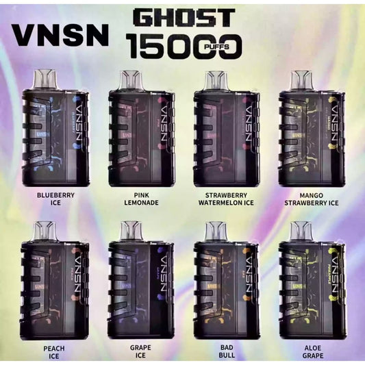 VNSN سحبة سيجارة فنسن 15000 شفطة 50 نيكوتين عدة نكهات استخدام مره واحده