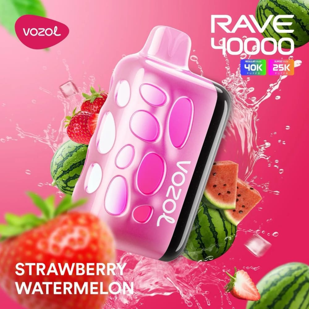 VOZOL RAVE سحبة سيجارة فوزول ريف 40000 شفطة عدة نكهات 50 نيكوتين استخدام مره واحده