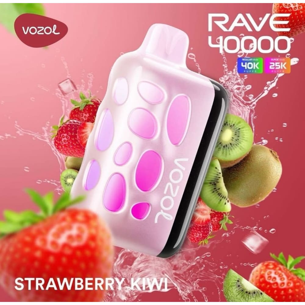 VOZOL RAVE سحبة سيجارة فوزول ريف 40000 شفطة عدة نكهات 50 نيكوتين استخدام مره واحده