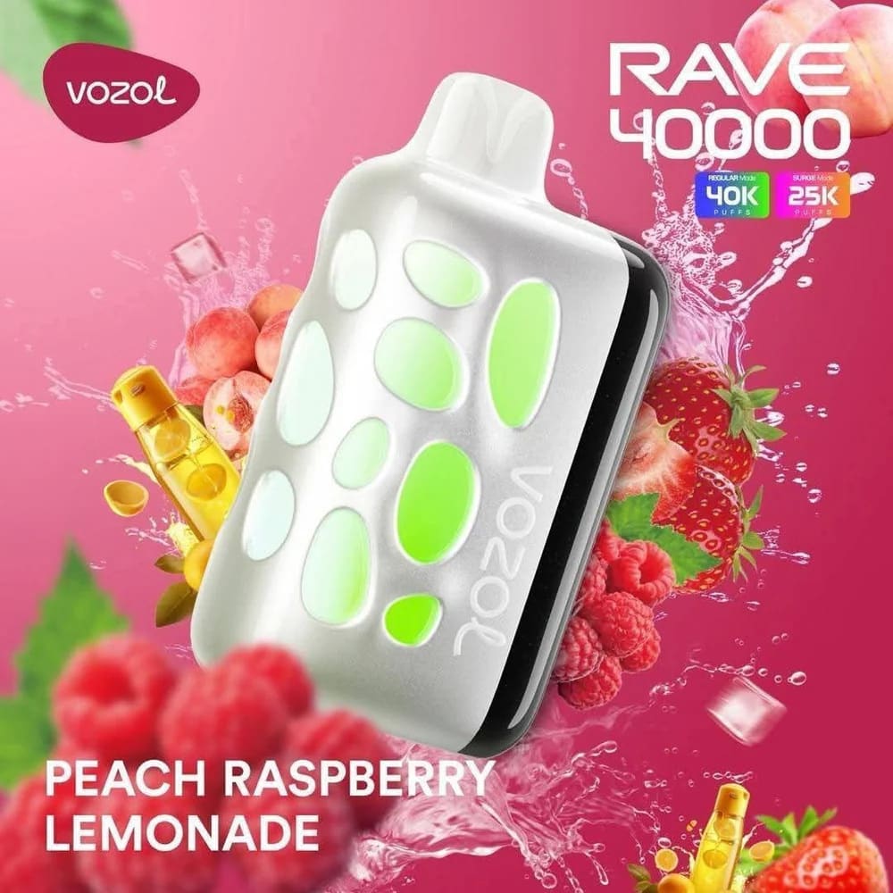 VOZOL RAVE سحبة سيجارة فوزول ريف 40000 شفطة عدة نكهات 50 نيكوتين استخدام مره واحده