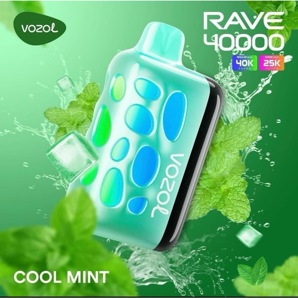 VOZOL RAVE سحبة سيجارة فوزول ريف 40000 شفطة عدة نكهات 50 نيكوتين استخدام مره واحده