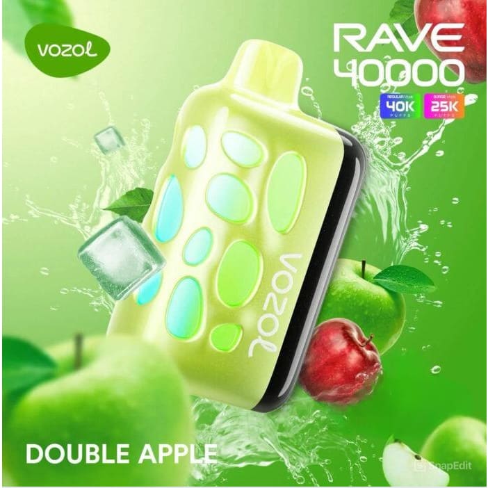VOZOL RAVE سحبة سيجارة فوزول ريف 40000 شفطة عدة نكهات 50 نيكوتين استخدام مره واحده
