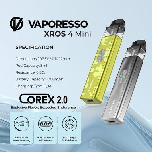 XROS 4 MINI جهاز سحبة و شيشة اكس روز ميني 4 الاصدار الرابع من فيبريسو