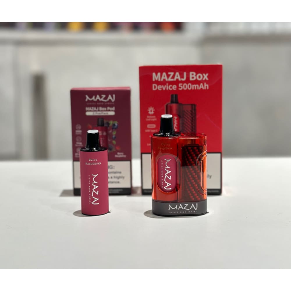 جهاز سحب سيجارة مزاج بوكس مع بودات 20 نيكوتين 6000 مصاصة MAZAJ BOX